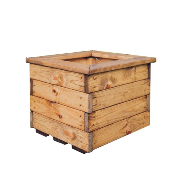 Valley Small Square Planter - Timber - L39 x W39 x H32 cm - Garden Trough - Fully Assembled