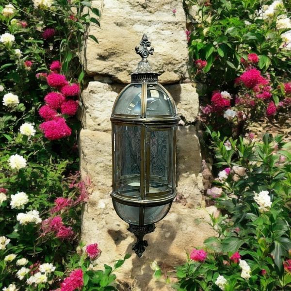 Garden Wall Lantern - Metal - L14 x W26 x H80 cm