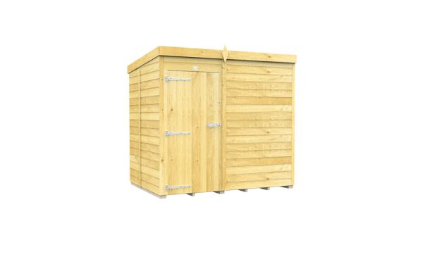7 x 5 Feet Pent Shed - Single Door Without Windows - Wood - L147 x W214 x H201 cm