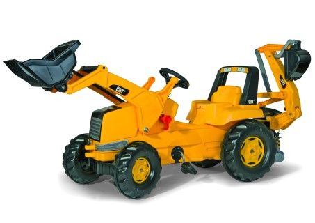 CAT Tractor with Frontloader and Rear Excavator