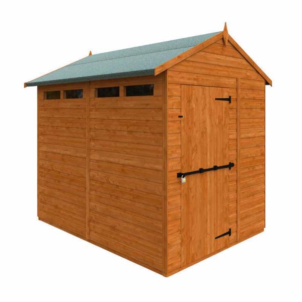 8x6 Flex Apex Security 12mm Flex - L238.8 x W175 x H23.32 cm - Solid Wood/Softwood/Pine - Burnt Orange