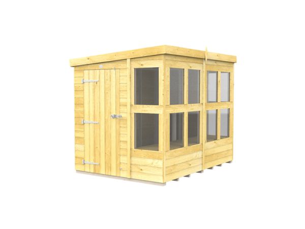 8 x 6 Feet Pent Potting Shed - Wood - L178 x W243 x H201 cm