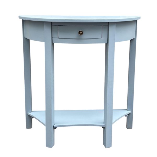 Single Drawers Side Table - L35 x W80 x H80 cm - Light Blue
