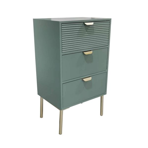3 Drawers Chest of Drawers - Wood - L30 x W40 x H75 cm - Green