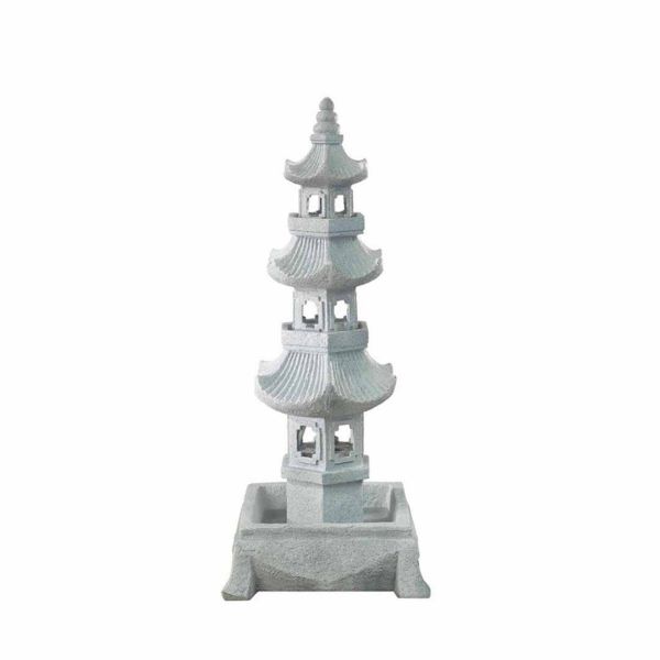 Grand Pagoda Water Feature - L55 x W55 x H126 cm