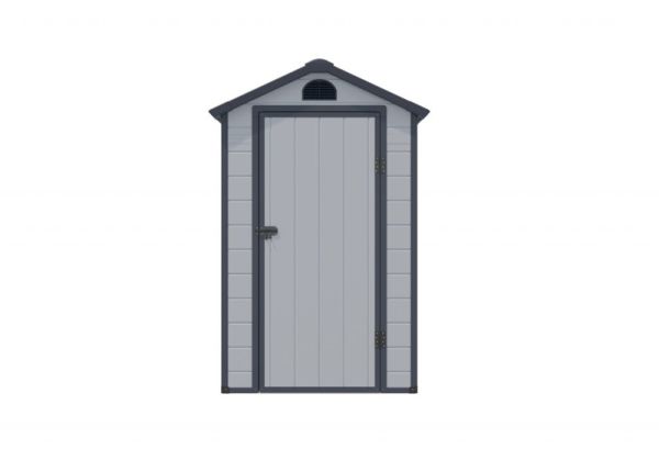 4 x 3 Airevale Plastic Apex Shed - L104 x W134 x H204 cm - Light Grey