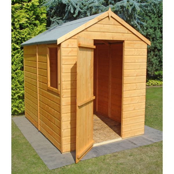 7 x 5 Feet Shiplap Apex Single Door Tongue and Groove Garden Shed Workshop