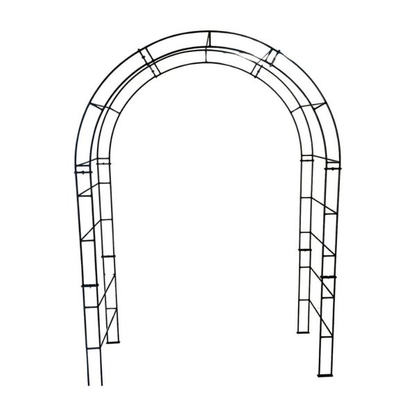 Paris Arch (Including Ground Spikes) - L175 x W53 x H242 cm - Powder Coated Black