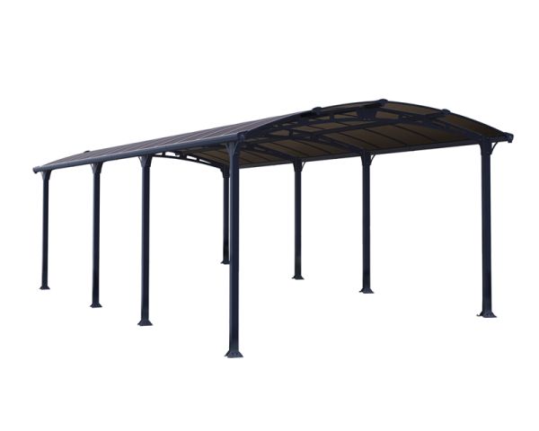 Arcadia Carport 8500 - Polycarbonate - L863 x W359 x H242 cm - Grey