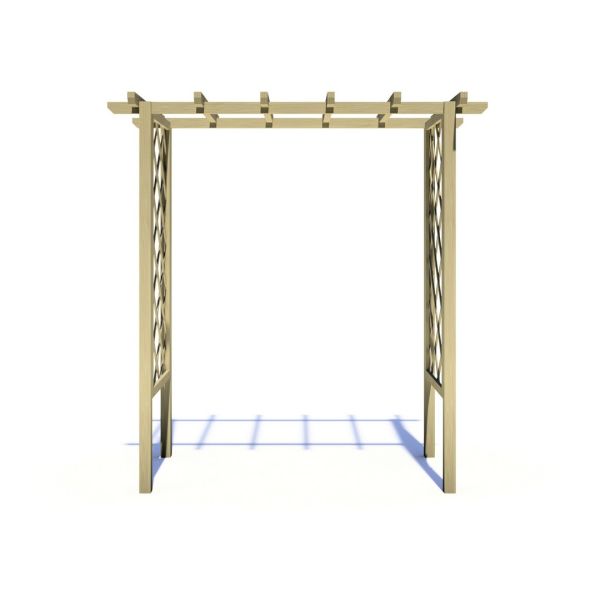 Wooden Arch Trellis Pergola 6 x 3 Feet - L137.8 x W233 x H242.6 cm