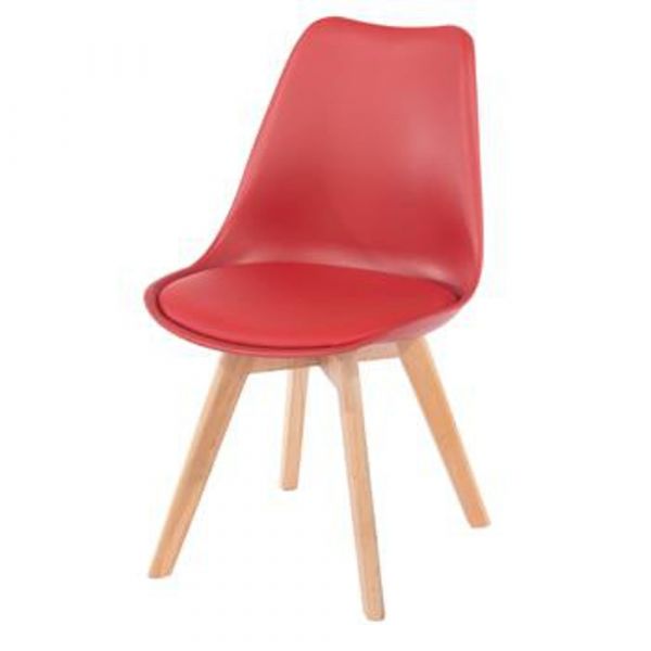 Aspen Padded Seat Chair Red