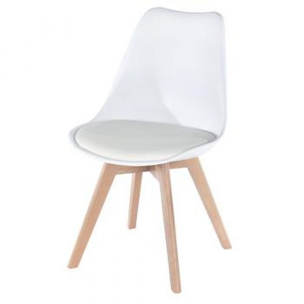 Aspen Padded Seat Chair White