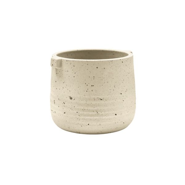 Aurora Terrazzo Handle Planter - L20 x W20 x H17 cm - Oat