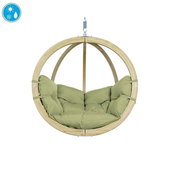 Globo Chair - Spruce Wood/Polypropylene - L69 x W118 x H121 cm - Olive