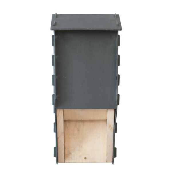 Eco Crevice Bat Box - Recycled LDPE Plastic/Wood - L14.5 x W22.5 x H51 cm - Black