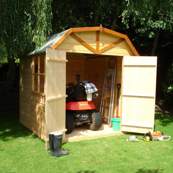 Barn 7 x 7 Feet Dip Treated Shed Double Door with One Opening Window