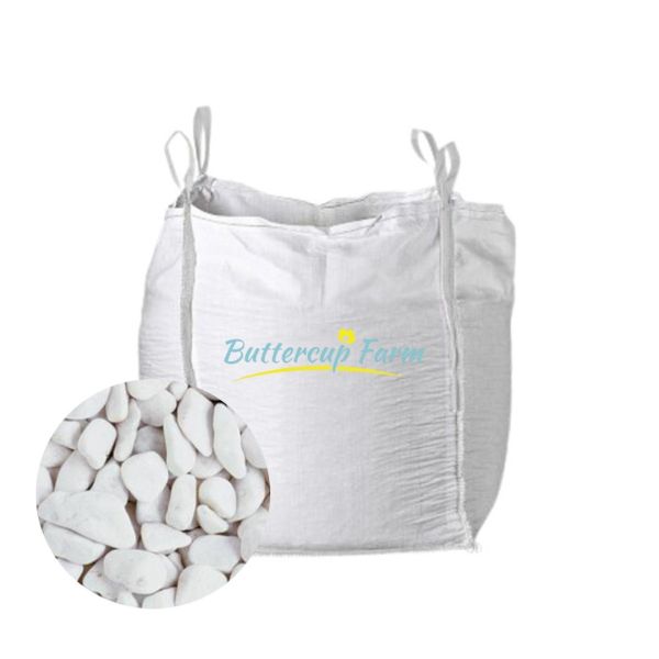 White Pebbles - Premium Aggregate Bulk Bag - 850 Kilos