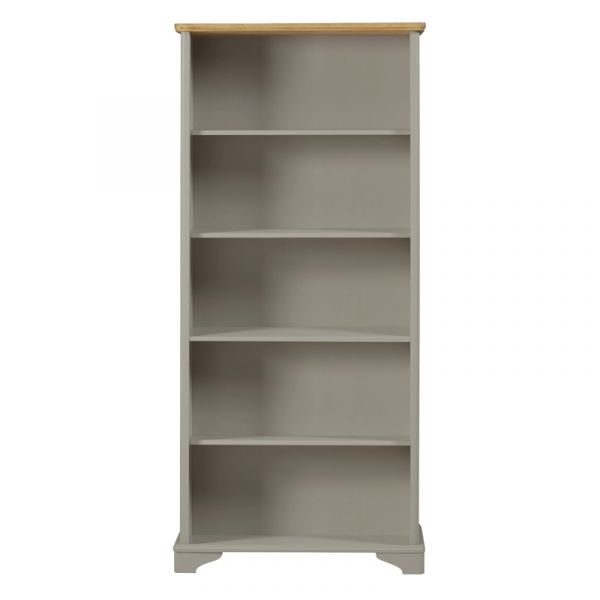Highland Home BD Assembled Oak Veneer & Grey Painted Tall Bookcase