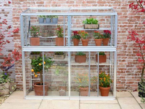 Harewood 5 Feet Lean to Mini Greenhouse - Aluminium/Glass - L150 x W50 x H150 cm - Without Coating