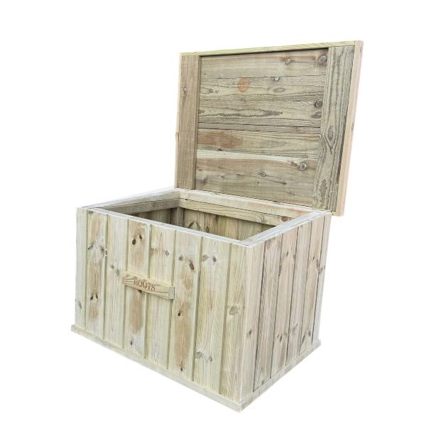 Outdoor Shoe Boot Wooden Storage Box - L70 x W50 x H50 cm - Fully Assembled
