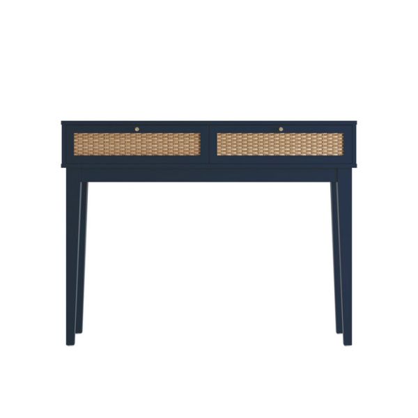 Bordeaux Dressing Table - Engineered Wood/Plastic - L32 x W110 x H84.5 cm - Berlin Blue/Oak