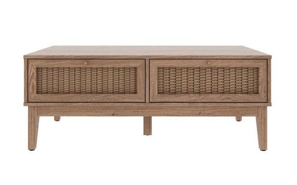 Bordeaux Coffee Table - MDF - L50 x W110.2 x H43.2 cm - Oak