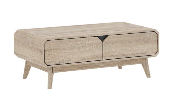 Coffee Table - MFC/MDF - L55 x W102.5 x H40.5 cm - Light Oak