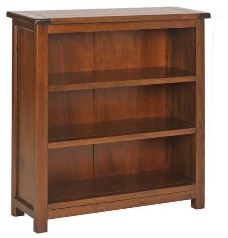 Boston Low Bookcase - Pine - 90 x 30 x 90 cm - Dark Brown