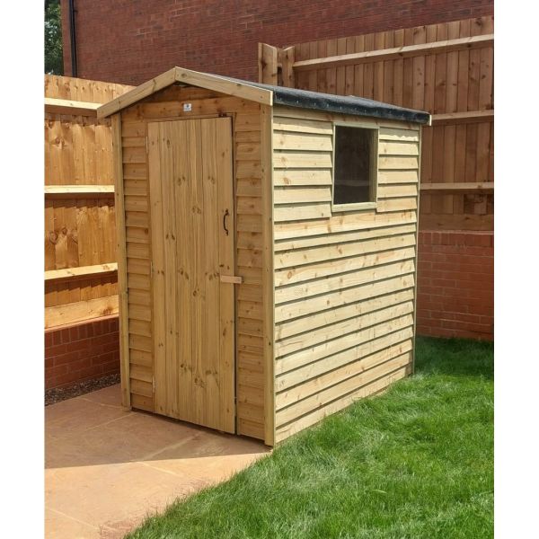 6 x 4 Feet Budget Garden Shed with 1 Window - Timber - L180 x W116 x H210 cm