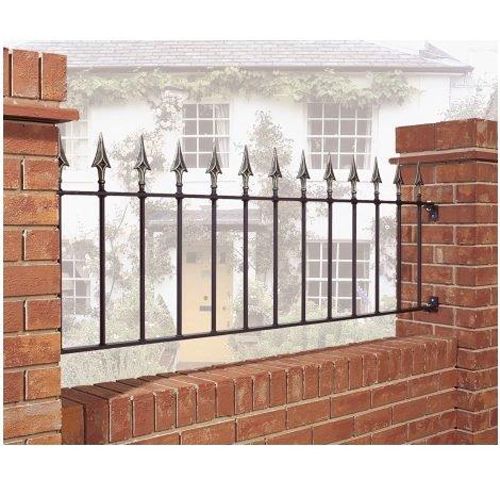 Balmoral Premium Range Spear Top Plain Railing Panel - Solid Steel - Fits Gap of 1830 mm x 560 mm High - Primed