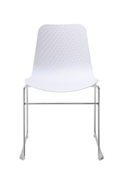 Stackable Alex Chairs (Pack of 4) - Metal - L54 x W49 x H78 cm - White