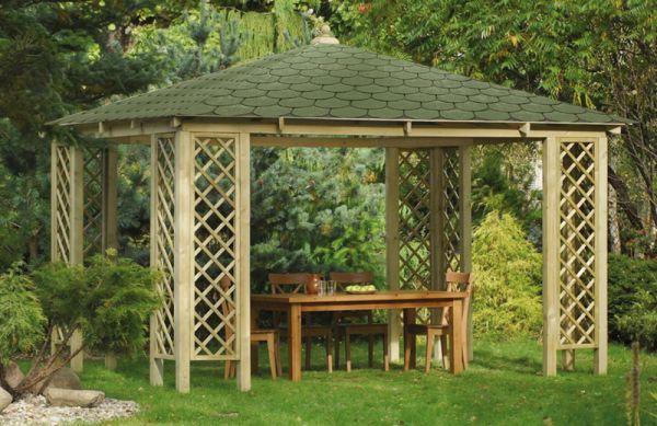 Rimini Pavilion with Tiled Roof - L300 x W300 x H310 cm 