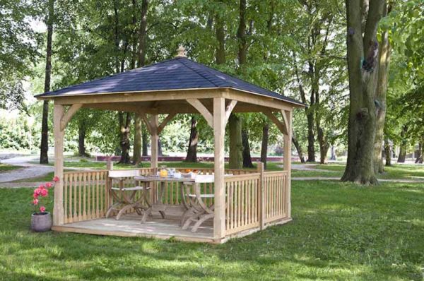 Floor & Balustrade for Cotswold Canopy (4.34x3.34m) - ONLY AVAILABLE WITH PURCHASE OF COTSWOLD CANOPY (4.34x4.34m)