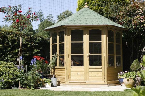 Harrogate Medium Summerhouse - Pressure Treatet Timber - L240 x W240 x H295 cm