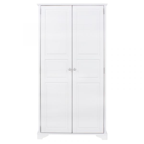 Highland Home CB Assembled White Painted 2 Door Wardrobe