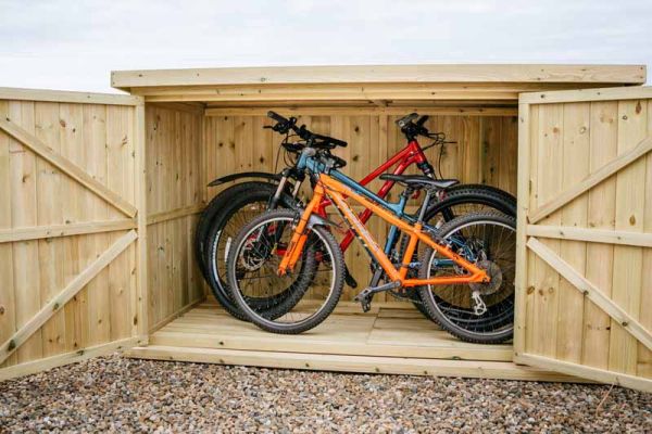 Chipping Bike Store Large - Timber - L113 x W227 x H127 cm