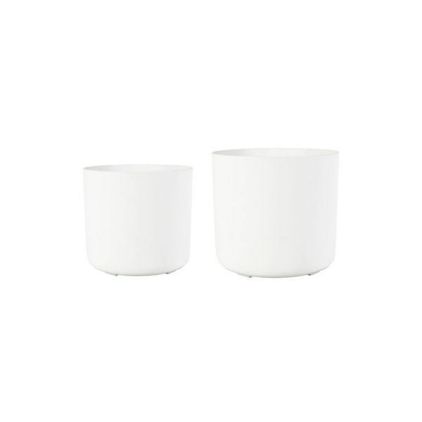 Celine Recycled Planters (Set of 2) - Artificial Stone - White