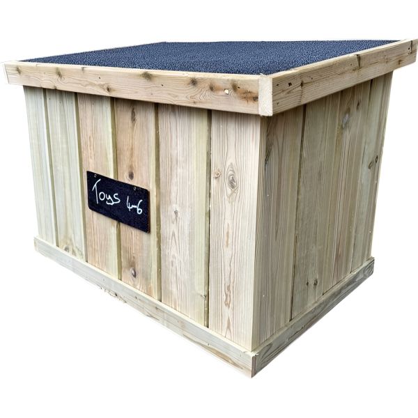 Waterproof Wooden Storage Chalk Board Box - L70 x W50 x H50 cm - Fully Assembled