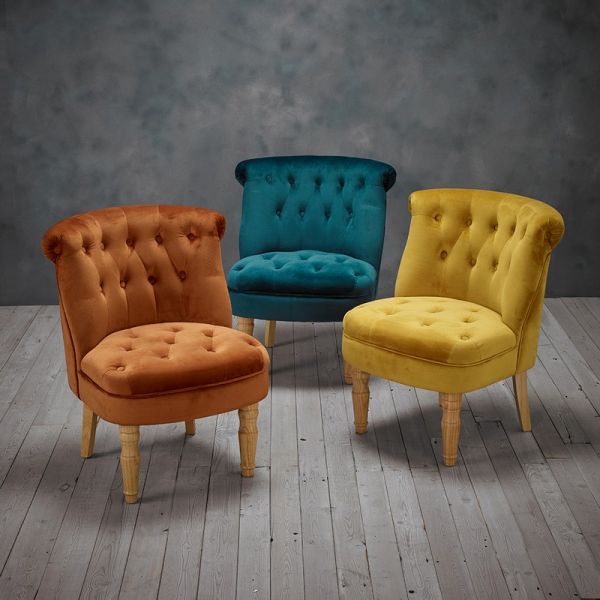 Charlotte Chair - Velvet - L64 x W77 x H69 cm - Teal