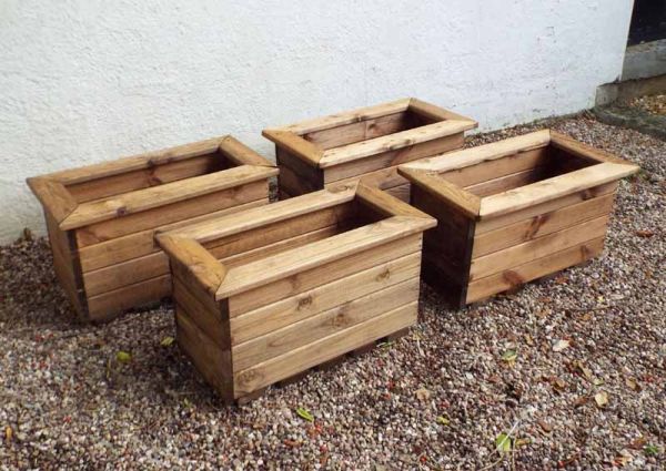 4pc Small Trough Set - W58 x D34 x H32 - Fully Assembled