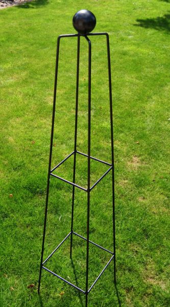 Classic 5Ft Obelisk Bare Metal/Ready to Rust - Steel - L40.6 x W40.6 x H152.4 cm