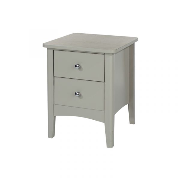 Como Grey Painted 2 Petite Drawer Bedside Cabinet 