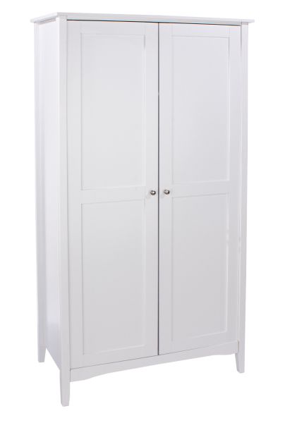 2 Door Wardrobe - MDF - 94.5 x 52 x 182 cm - White