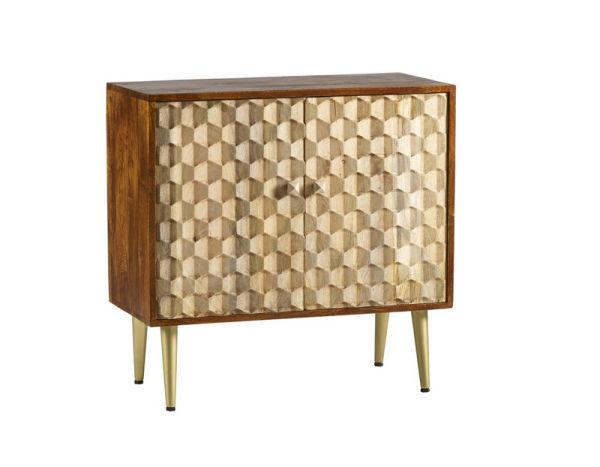 Edison Medium Sideboard - Solid Mango Wood - L40 x W85 x H80 cm