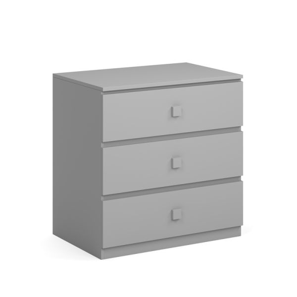 Kudl - Kids 3 Drawer Chest - MDF/Wood - L45 x W70 x H70 cm - Grey