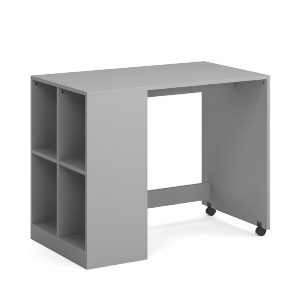 Kudl - Kids Under Desk with Built in Side Storage - MDF/Wood -  L52.5 x W90 x H71 cm - Grey