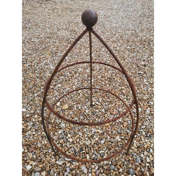 Chelsea Range Gothic Cloche Plant Support - L30.8 x W30.8 x H78.7 cm - Bare Metal/Ready to Rust