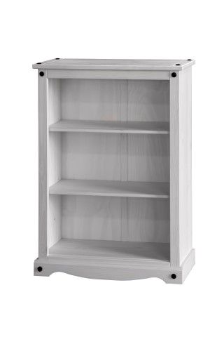 Corona White Low Bookcase