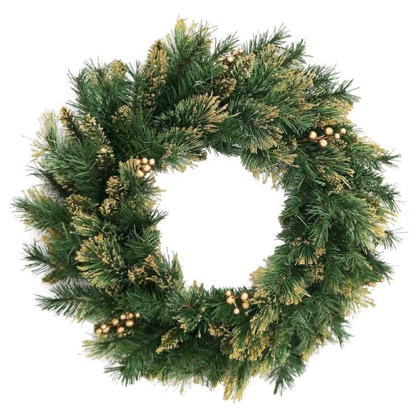 24 Inches Decorative Collection Wreath with Gold Berries