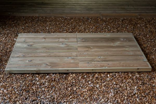 Not sold individually - Optional Extra - Single Deck Base - Sizes 140/180/240L/Recycle Box - Timber - L92.4 x W83 x H5 cm